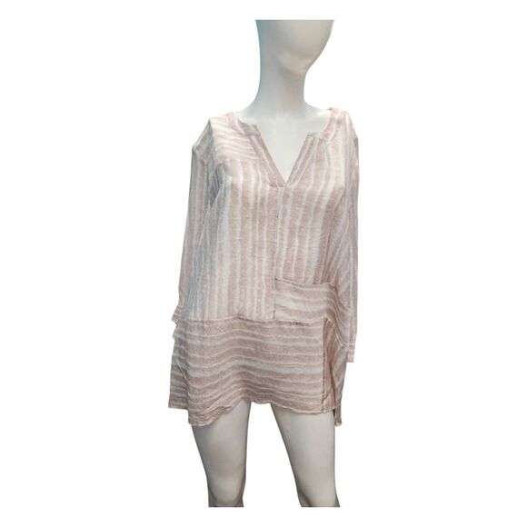 Chicos Tops - Chicos Pullover Blouse Top NEW TAGS Womens Large or Chicos 3 Tan Cream